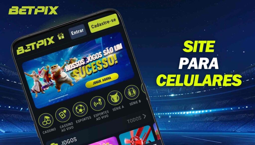 Versão do site para celulares Betpix Brasil